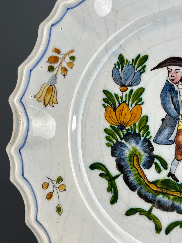 Piatto da parete maiolica Nove di Bassano violinista