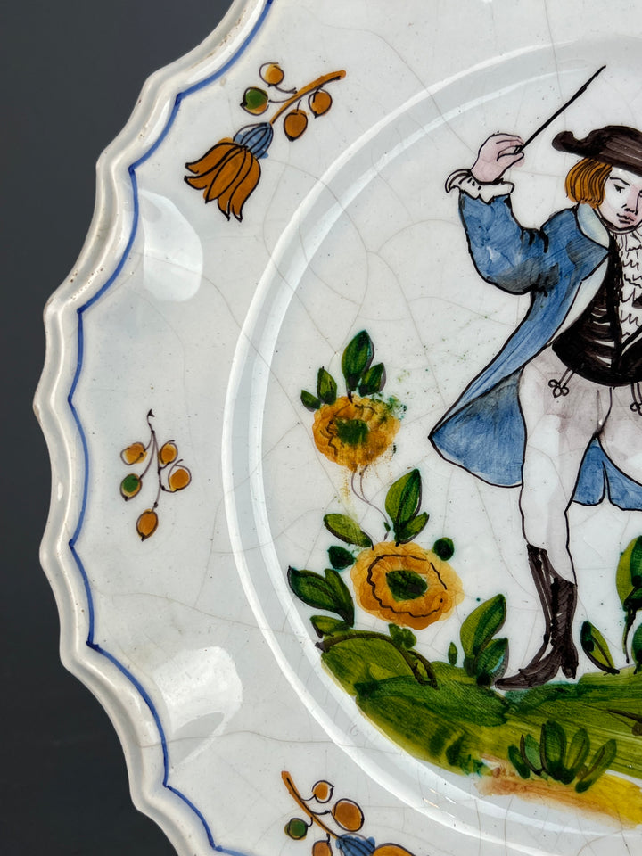 Piatto da parete maiolica Nove di Bassano violinista