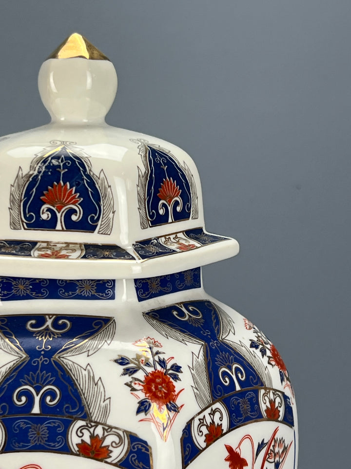 Coppia vasi cinesi decoro floreale blu