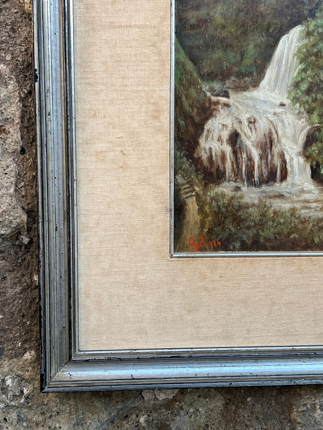 Quadro Dipinto olio su tela cascata