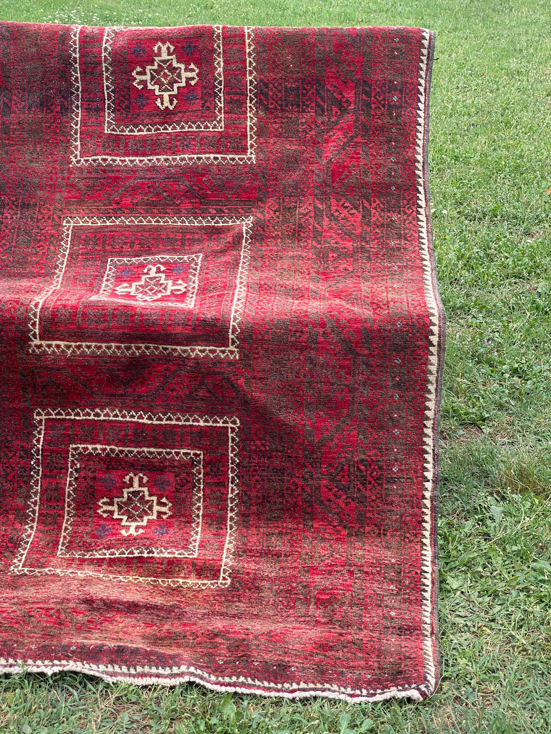 Tappeto iraniano lana fondo rosso