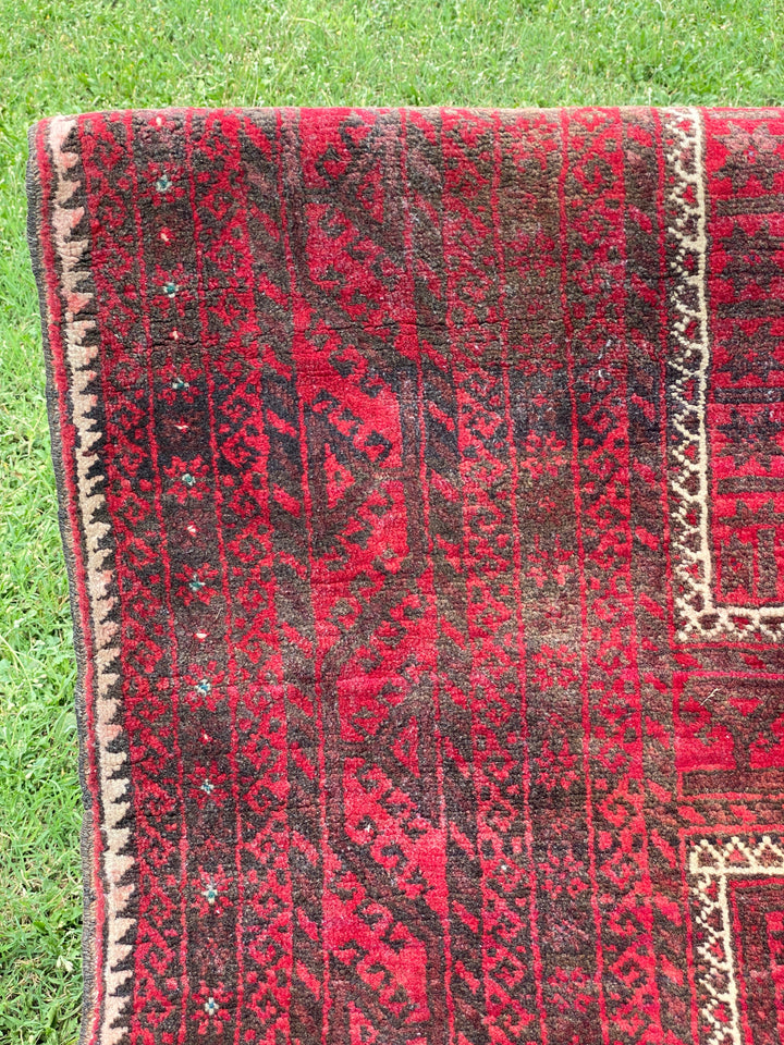 Tappeto iraniano lana fondo rosso