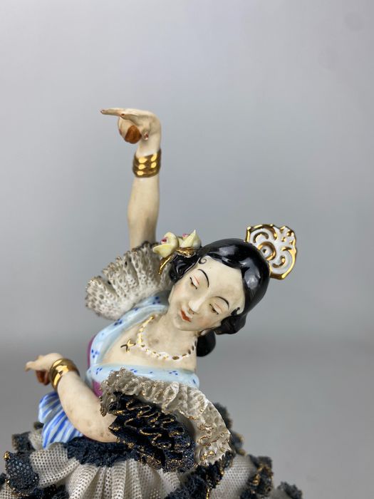 Statuina Ballerina flamenco porcellana Alka Dresden